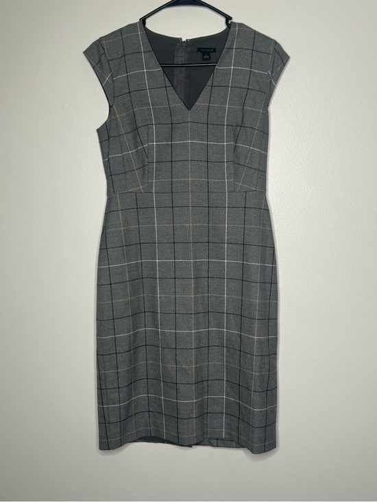 Ann Taylor Dresses & Skirts - Ann Taylor Gray Plaid Midi Sheath Dress